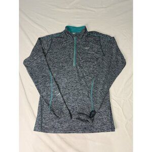 Women’s NIKE Dri Fit 1/4 Zip Long Sleeve Running Shirt MEDIUM Slate
